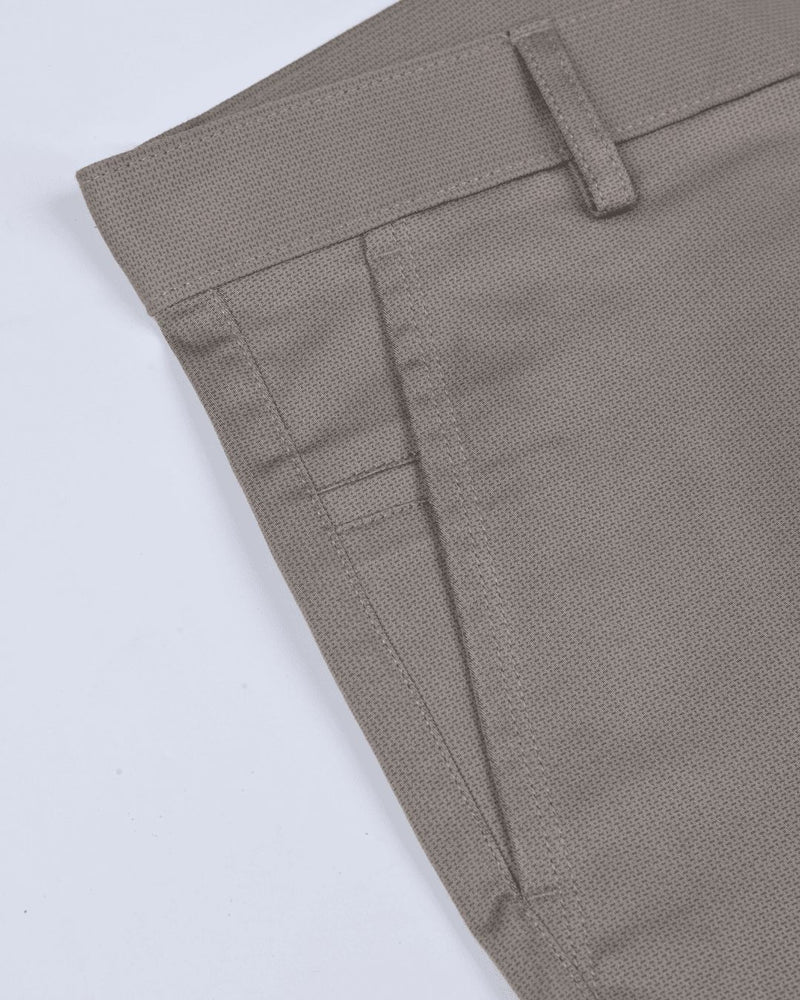Dark Cream Pixel Printed - 2 way stretch - COTTON PANT