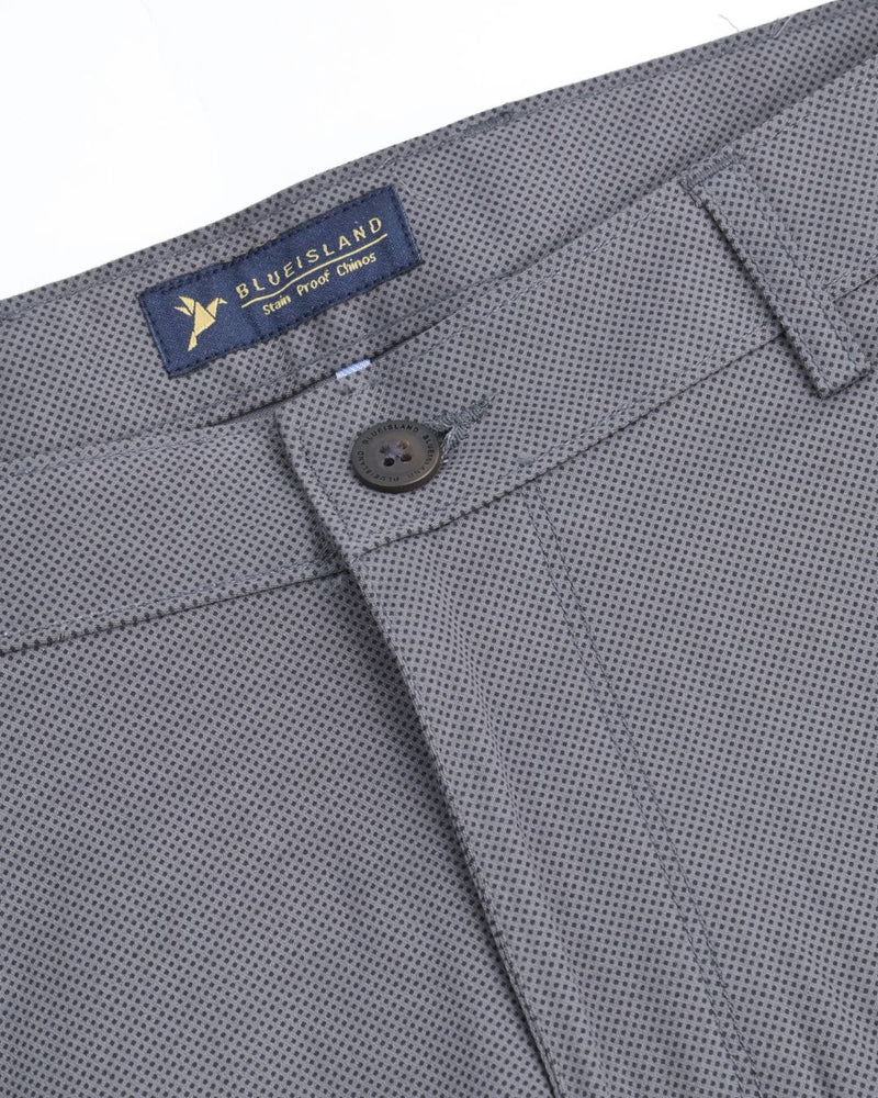 Grey Diamond Printed - 2 way stretch - COTTON PANT