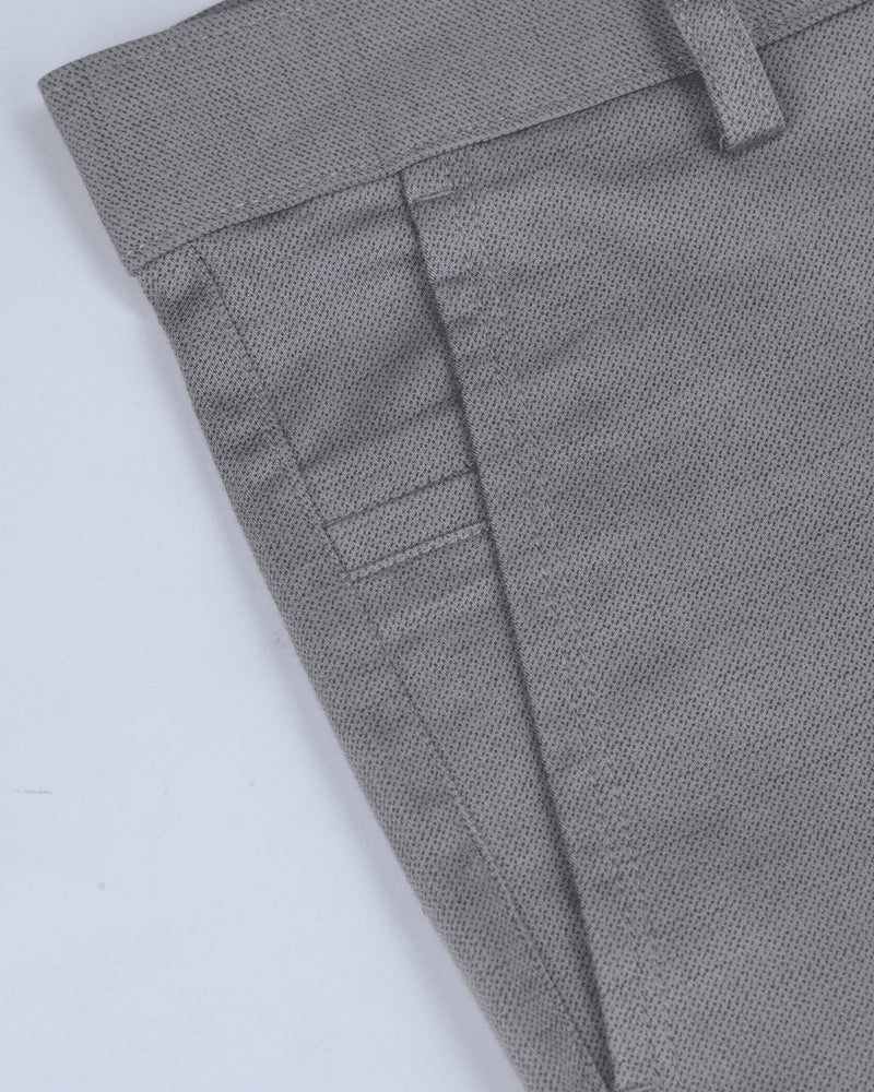 Grey Steel Printed - 2 way stretch - COTTON PANT