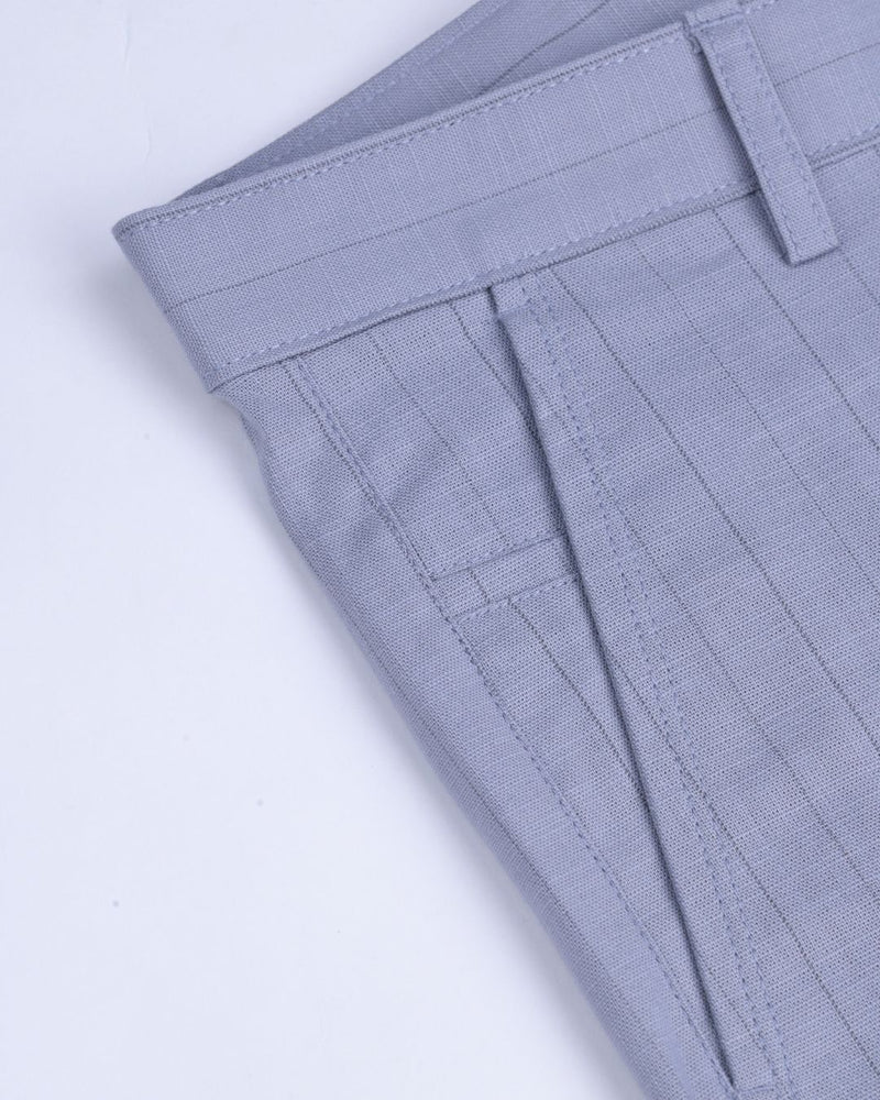 Grey Vertical Stripes - 2 way stretch - COTTON PANT