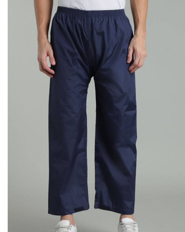 Navy with Teal Shoulder Panel - Rain Jacket with Pant