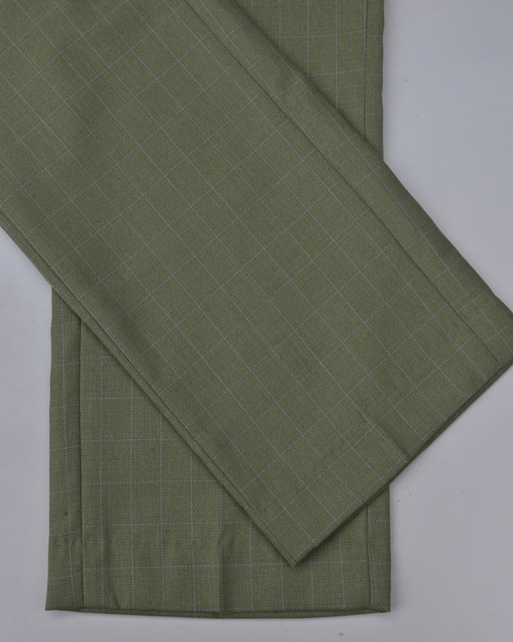 Pistah Green Checks - Wrinkle free Formal Pant