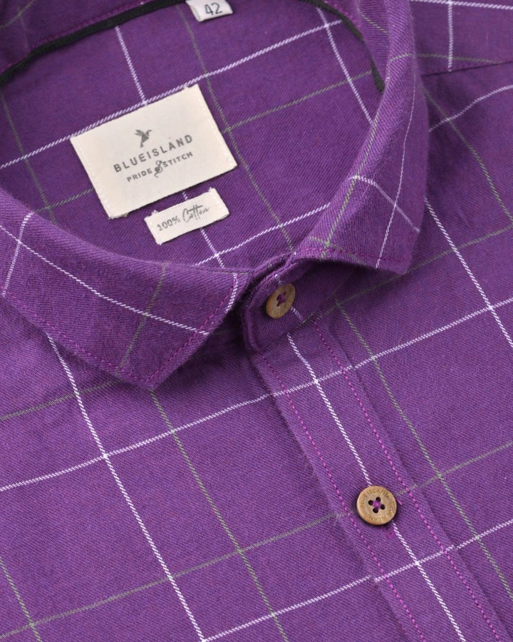 Dark Purple Checks -Full-Stain Proof