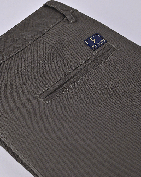 Olive Steel Printed - 2 way stretch - COTTON PANT