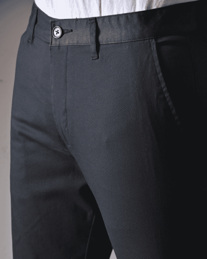 Black Sketchy Printed - 2 way stretch - COTTON PANT