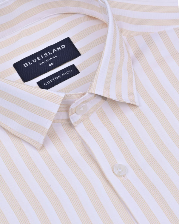 Orange Lines & White Stripes - Full-Cotton Rich