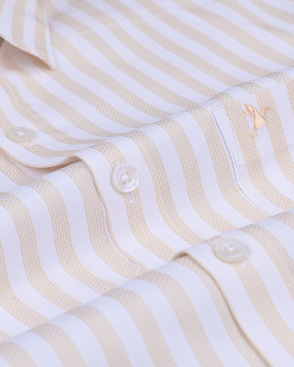 Orange Lines & White Stripes - Full-Cotton Rich