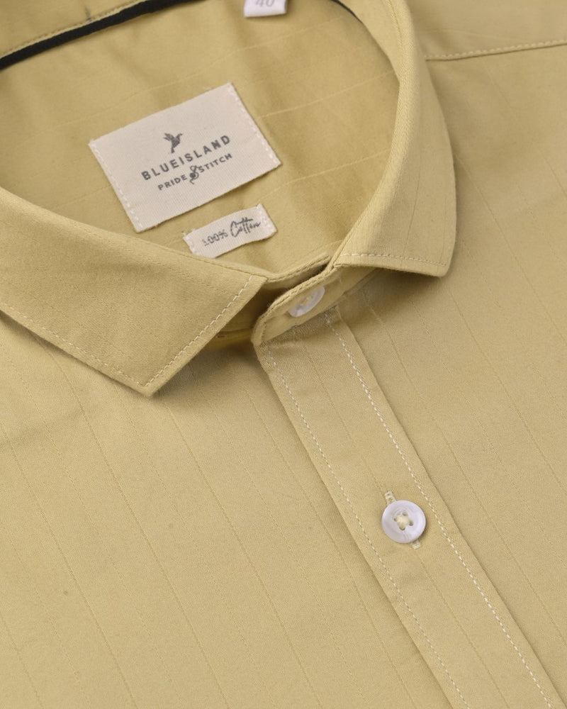 Sandal Cream Vertical Stripes -Full-Stain Proof