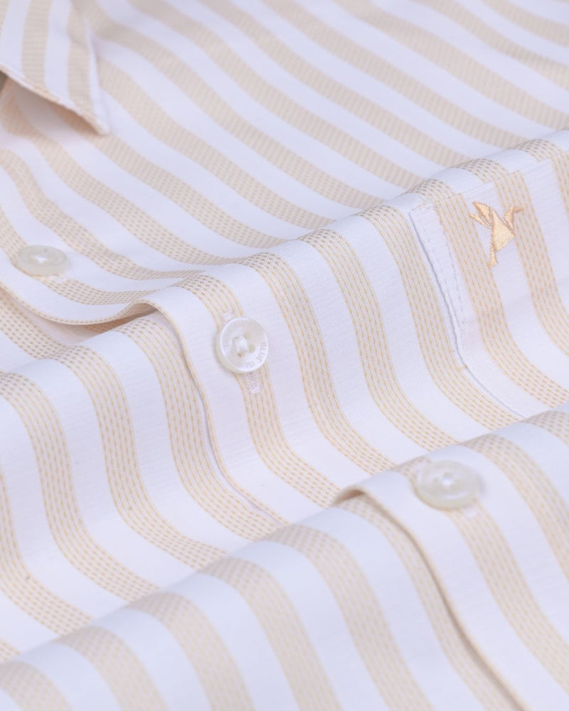 Orange Lines & White Stripes - Full-Cotton Rich