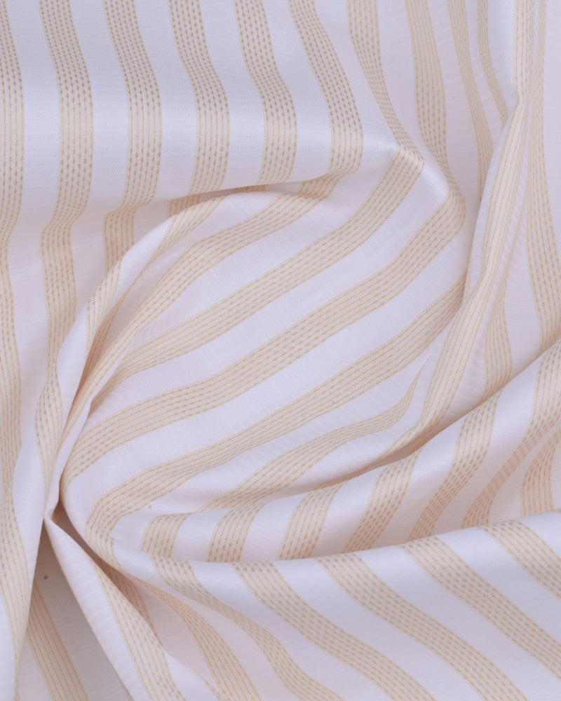Orange Lines & White Stripes - Full-Cotton Rich