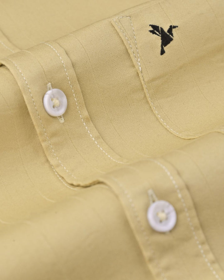 Sandal Cream Vertical Stripes -Full-Stain Proof