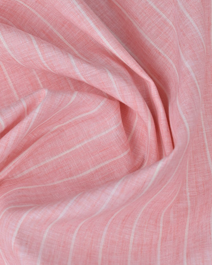 Tango Orange Line Stripes -Full-Bamboo Linen
