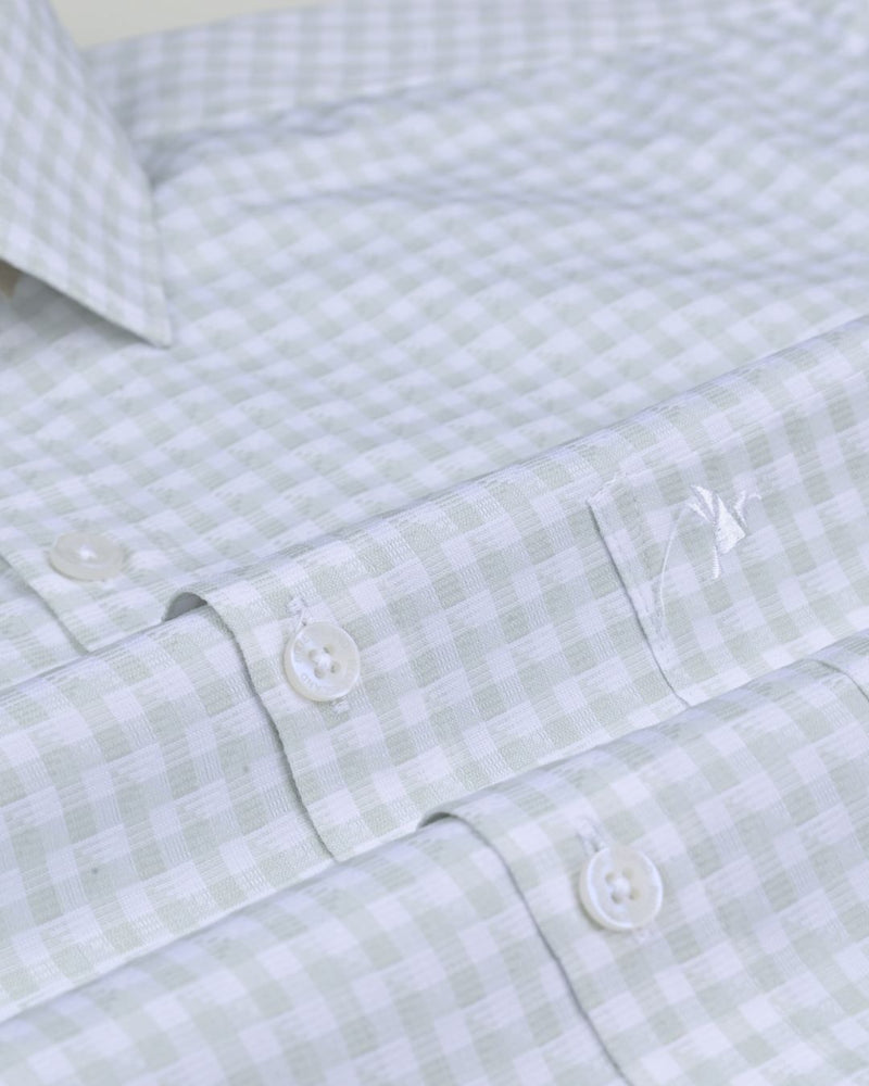 Lite Olive Soft Checks - Full-Cotton Rich