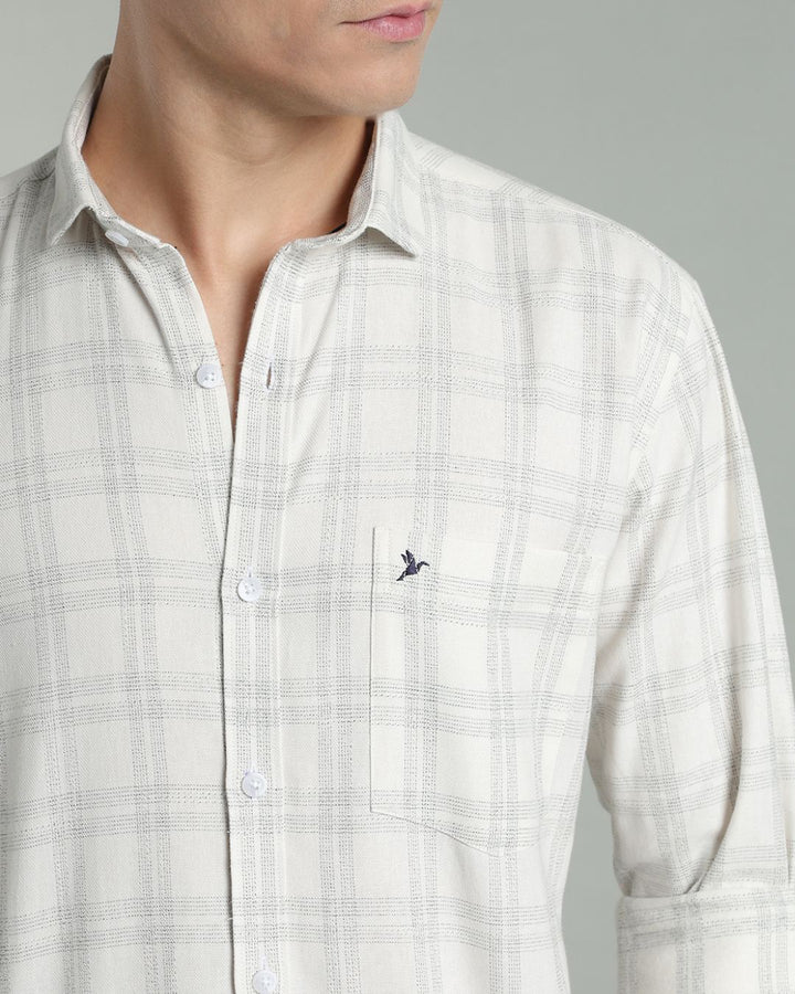 Cream Dotted Line Checks -Full-Stain Proof