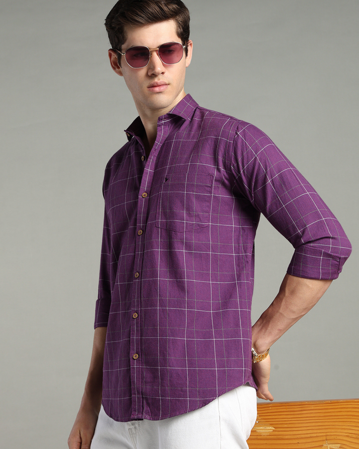 Dark Purple Checks -Full-Stain Proof