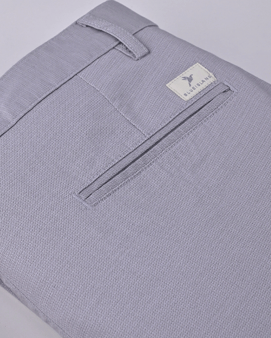 Grey Steel Printed - 2 way stretch - COTTON PANT