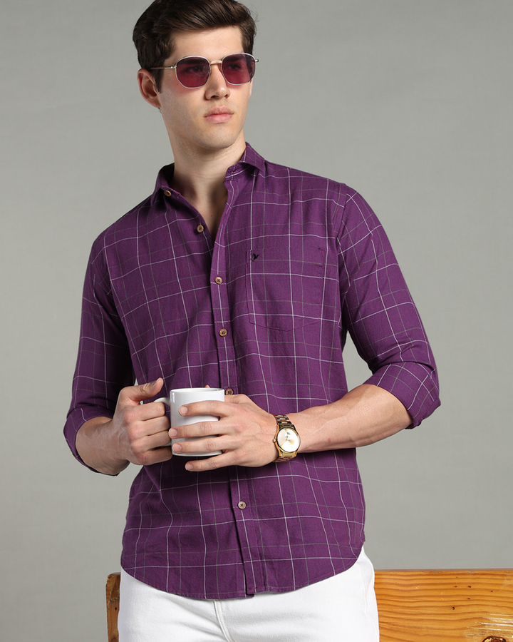 Dark Purple Checks -Full-Stain Proof