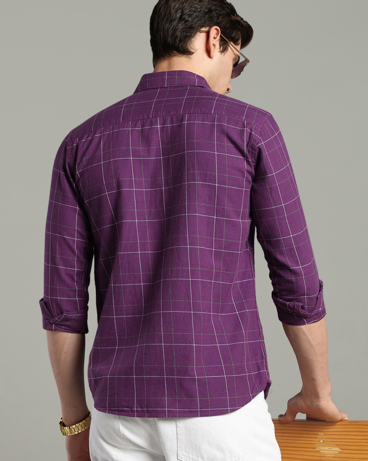 Dark Purple Checks -Full-Stain Proof