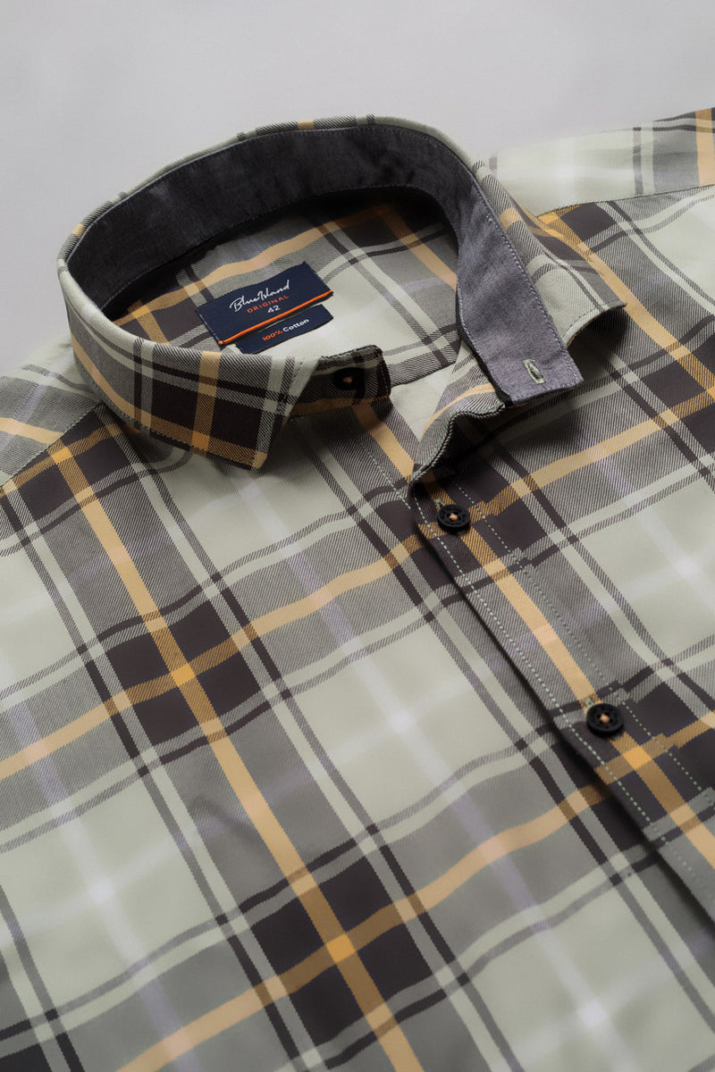 Golden Brown Box Checks - Full-Stain Proof