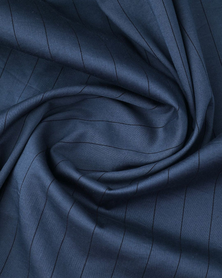 Dark Navy Vertical Stripes -Full-Stain Proof