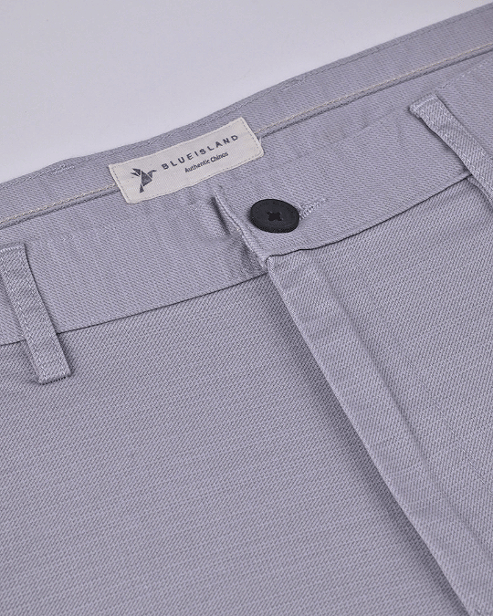 Grey Steel Printed - 2 way stretch - COTTON PANT