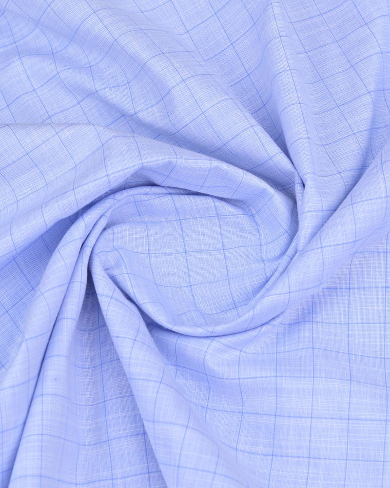 Retro Blue Checks- Full-Cotton Rich