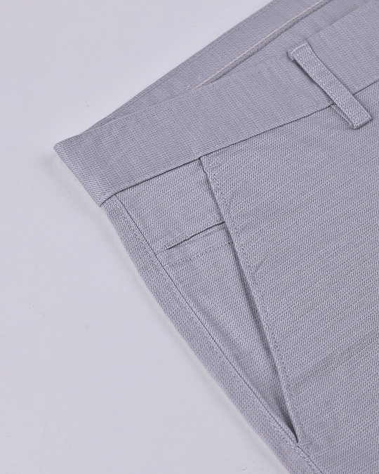 Grey Steel Printed - 2 way stretch - COTTON PANT