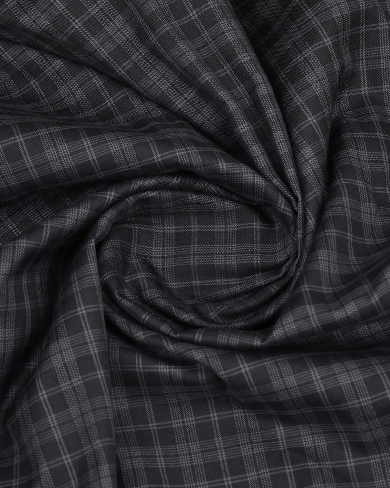 Black Multi Line Box Checks - Full-Cotton Rich