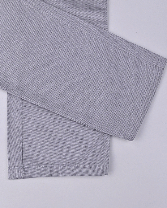 Grey Steel Printed - 2 way stretch - COTTON PANT