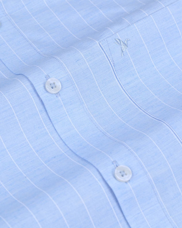 Cool Blue Stripes - Full-Cotton Rich