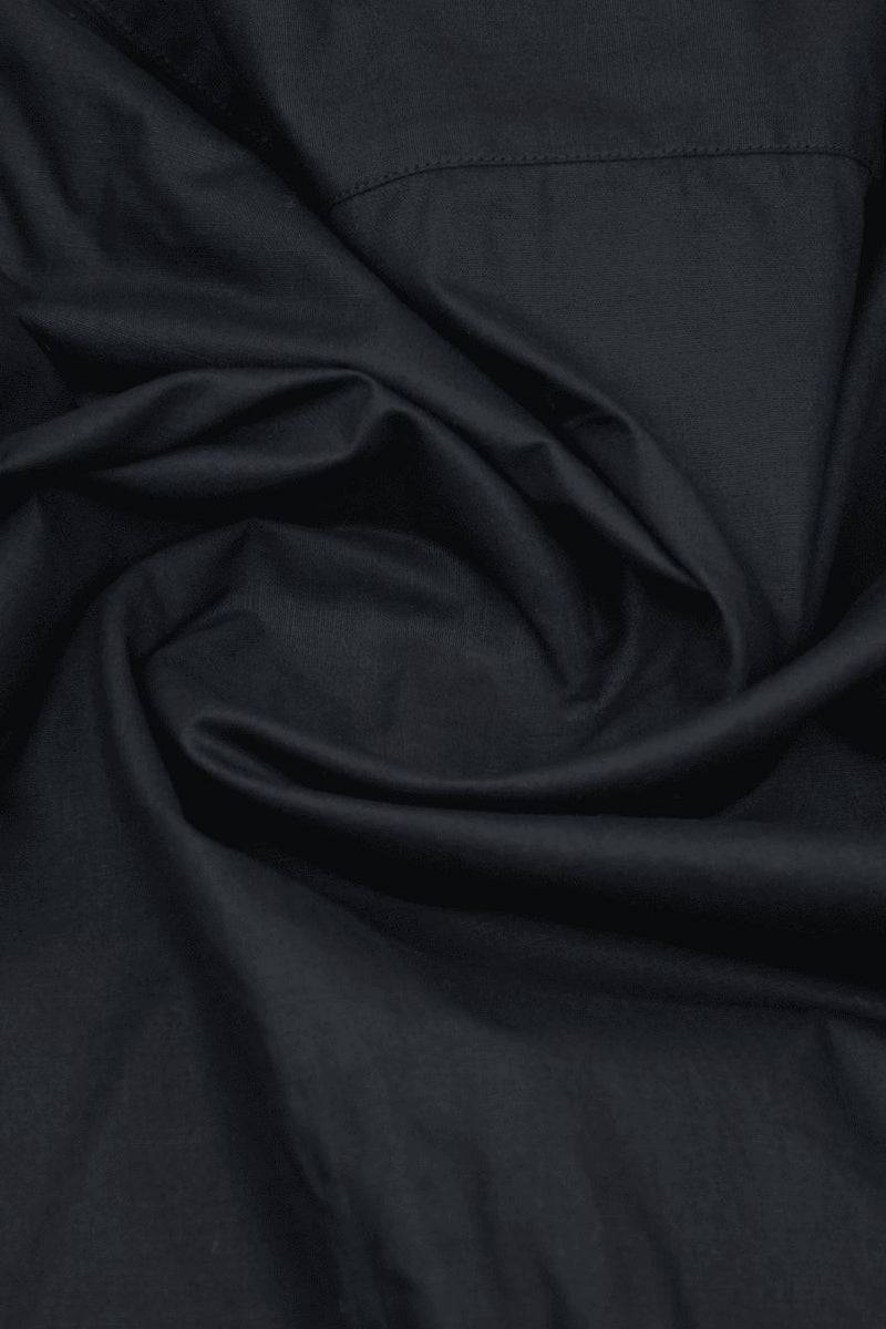 Raven Black Cotton Linen-Full-Stain Proof