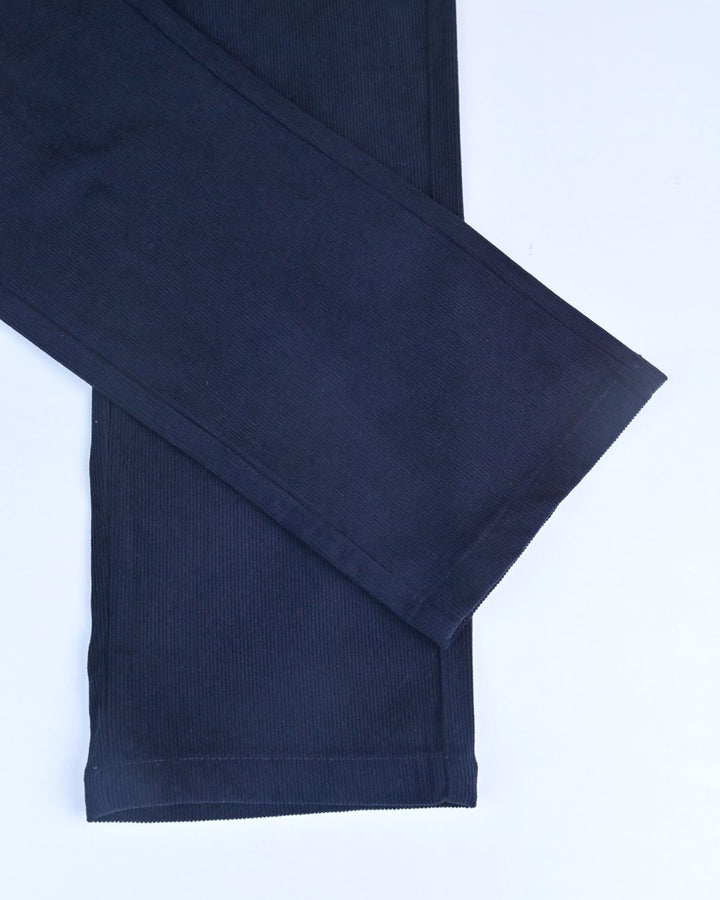 Navy Fine Stripe - Corduroy Pant