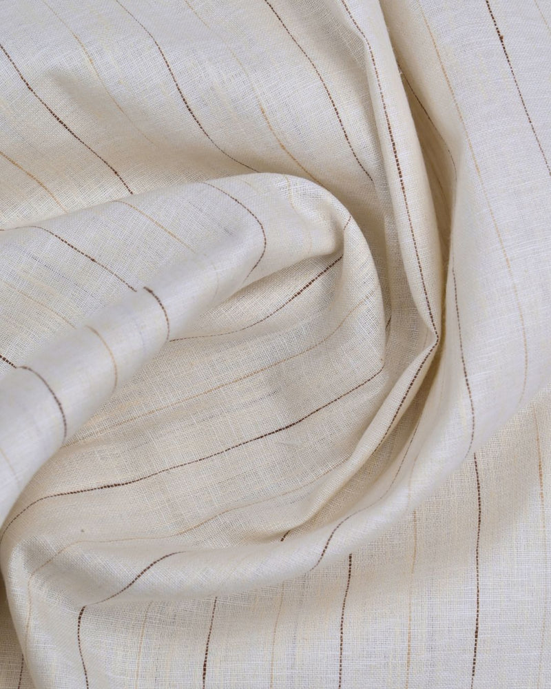 Sandal Cream Dotted Line Stripes -Full-Bamboo Linen