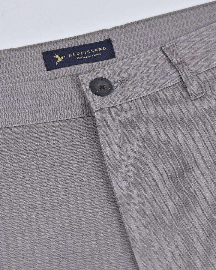 Grey Arrow Stripes - 2 way stretch - COTTON PANT