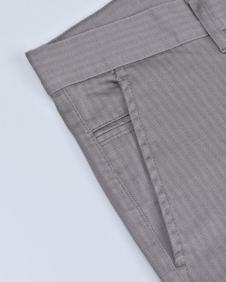 Grey Arrow Stripes - 2 way stretch - COTTON PANT