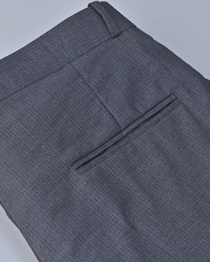 Silver Grey Mini Stripes - Wrinkle free Formal Pant