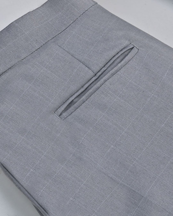 Grey Square Checks - Wrinkle free Formal Pant