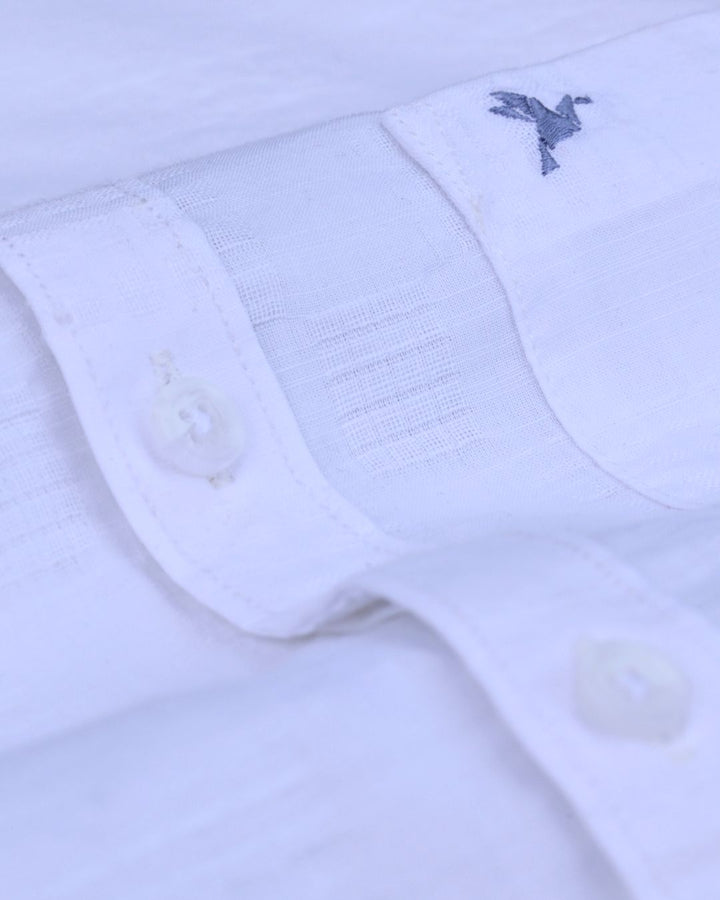 White Self Pattern Print -Full-Stain Proof