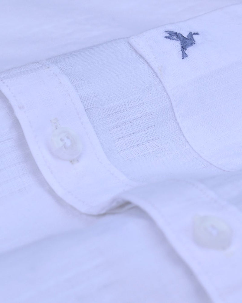 White Self Pattern Print -Full-Stain Proof