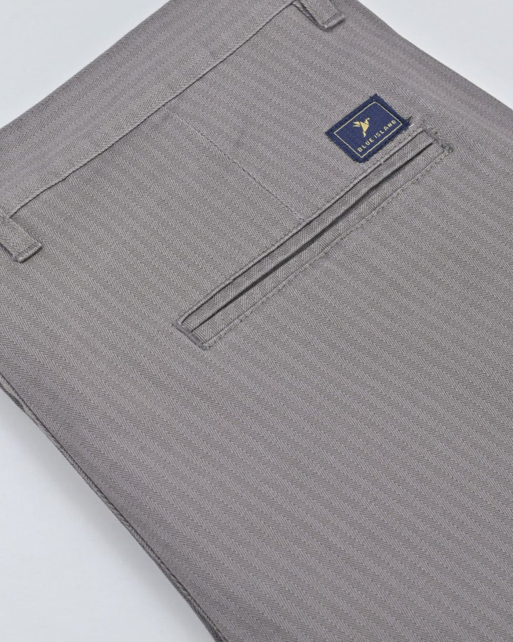 Grey Arrow Stripes - 2 way stretch - COTTON PANT