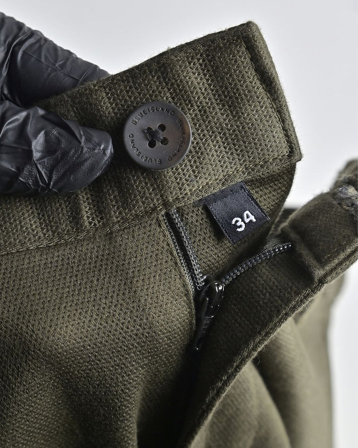 Dark Olive Grid Weave - Dobby Pant