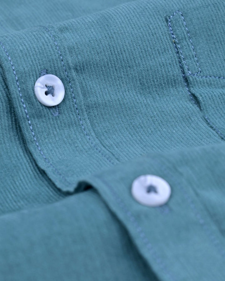 Peacock Green - Full-Corduroy Shirt