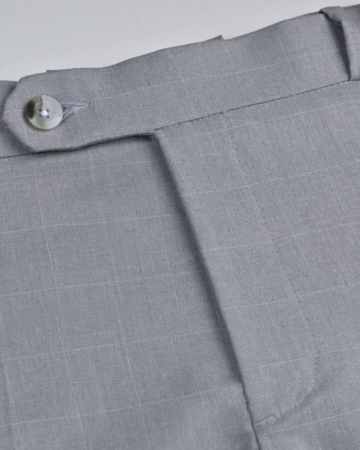 Grey Square Checks - Wrinkle free Formal Pant