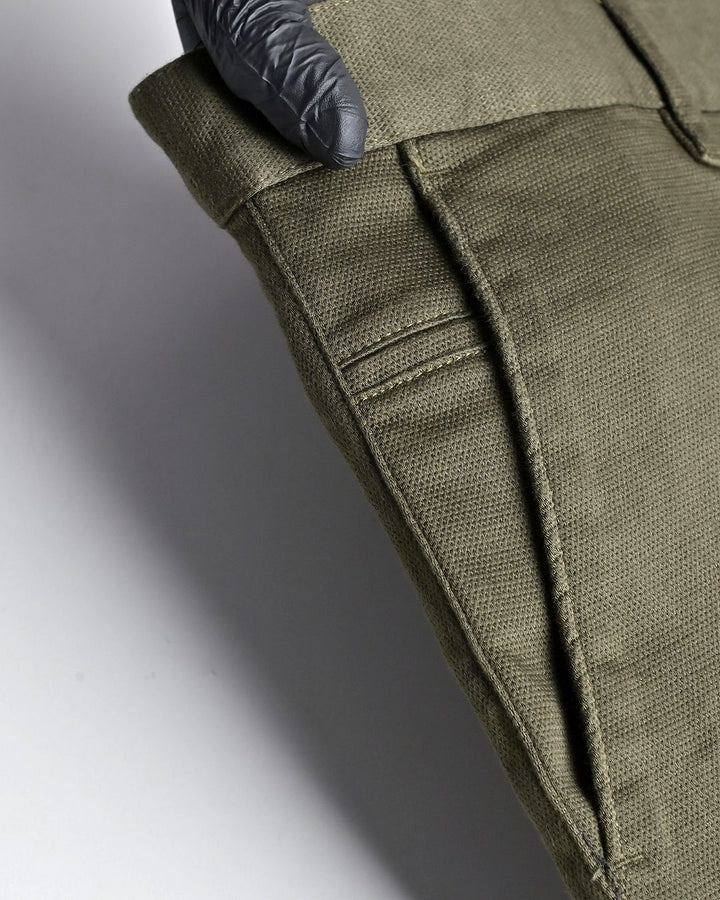 Dark Olive Grid Weave - Dobby Pant