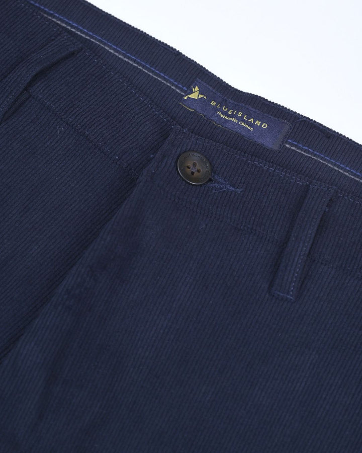 Navy Fine Stripe - Corduroy Pant