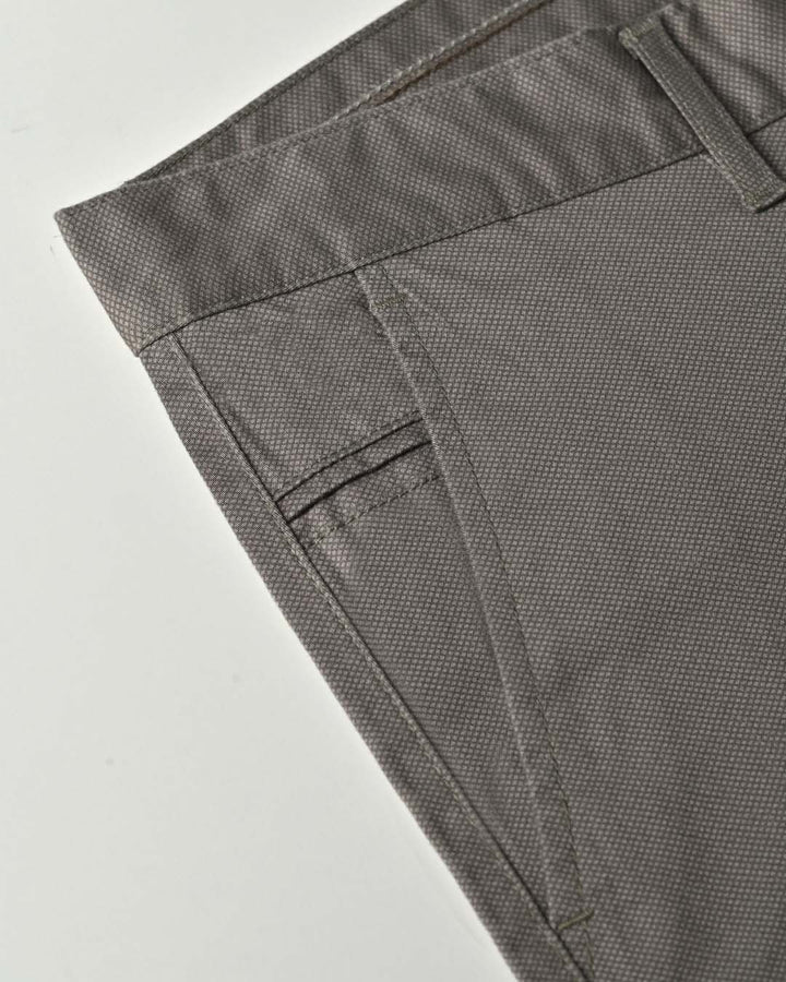 Metal Grey Diamond Printed - 2 way stretch - COTTON PANT