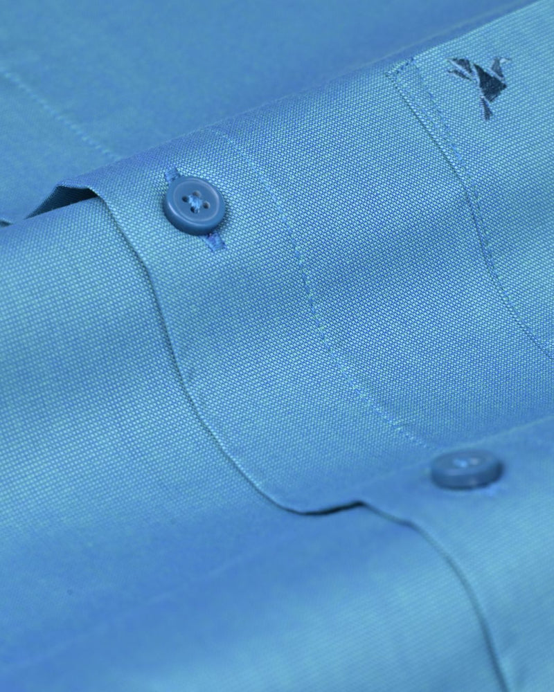 Galaxy Blue Solid - Full-Cotton Rich
