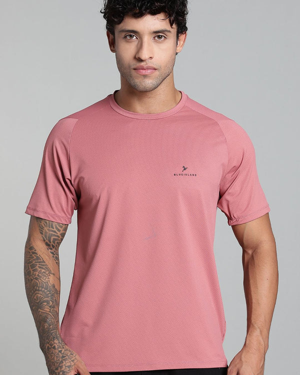 Mild Pink - Active wear Round neck Tshirt