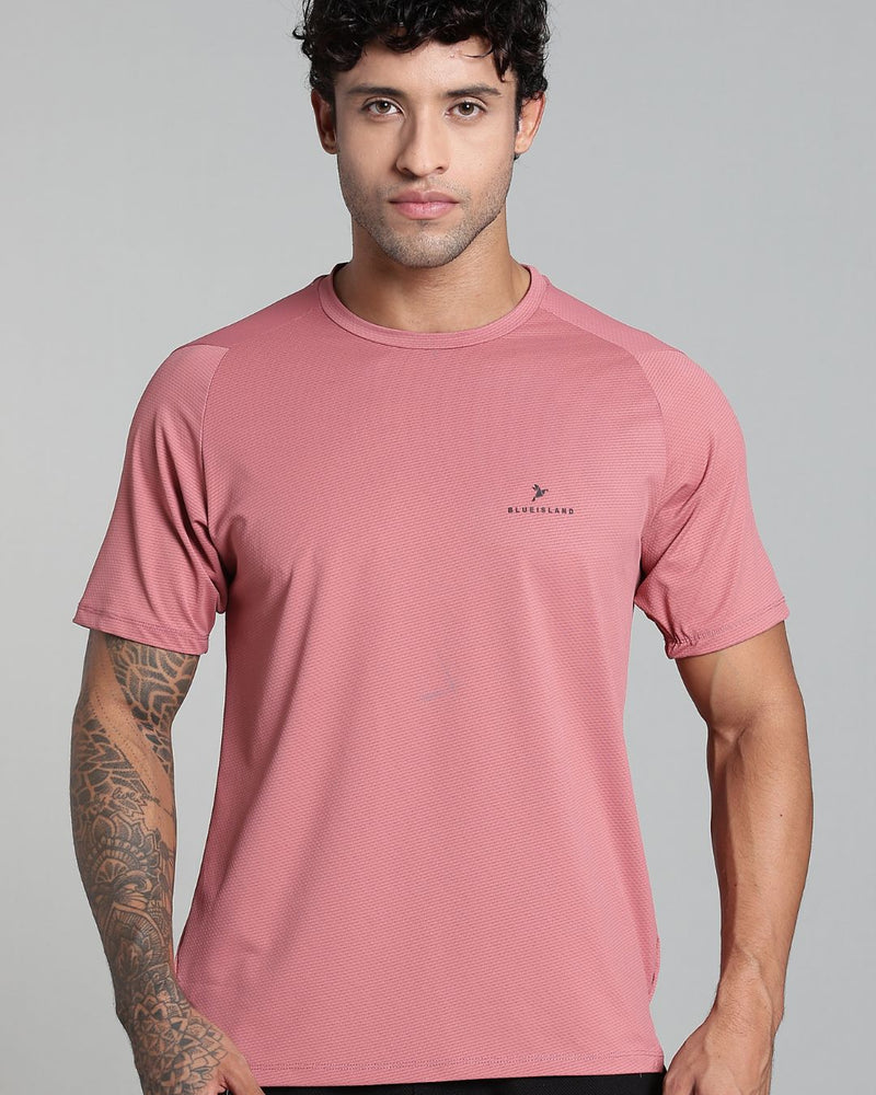 Mild Pink - Active wear Round neck Tshirt