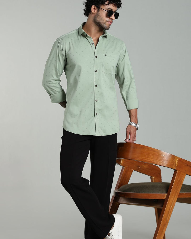 Pistah Green Print-Full-Stain Proof